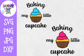 Baking my Little Cupcake Bundle - Pregnancy SVG - Maternity SVG